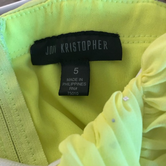 Jodi Kristopher Neon Green Prom Dress - Picture 4 of 6